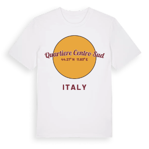 Quartiere Centro Sud cirkel t-shirt – ekologisk bomull t-shirt från Pinshirt