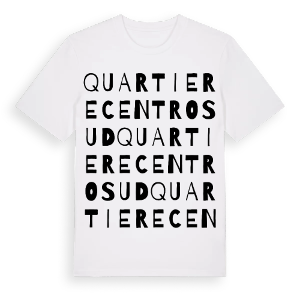 Quartiere Centro Sud ordlek t-shirt – ekologisk bomull t-shirt från Pinshirt