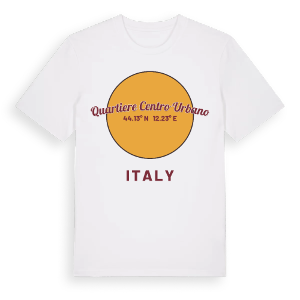 Quartiere Centro Urbano cirkel t-shirt – ekologisk bomull t-shirt från Pinshirt