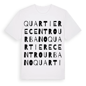 Quartiere Centro Urbano ordlek t-shirt – ekologisk bomull t-shirt från Pinshirt