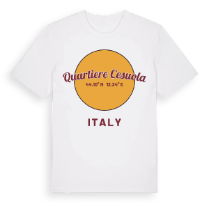 Quartiere Cesuola cirkel t-shirt – ekologisk bomull t-shirt från Pinshirt