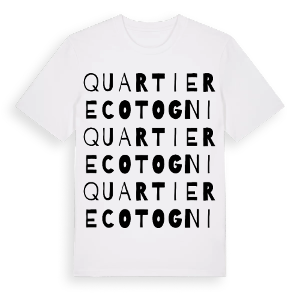 Quartiere Cotogni ordlek t-shirt – ekologisk bomull t-shirt från Pinshirt
