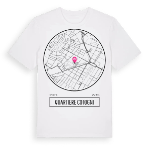 Quartiere Cotogni t-shirt – ekologisk bomull t-shirt från Pinshirt