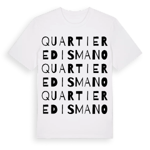 Quartiere Dismano ordlek t-shirt – ekologisk bomull t-shirt från Pinshirt