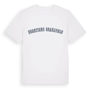 Quartiere Granarolo college t-shirt – ekologisk bomull t-shirt från Pinshirt