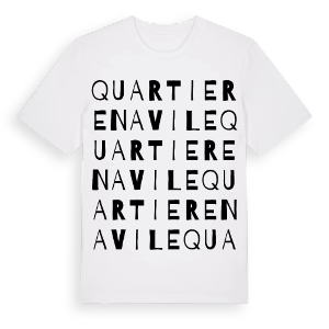 Quartiere Navile ordlek t-shirt – ekologisk bomull t-shirt från Pinshirt