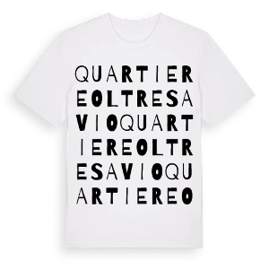 Quartiere Oltre Savio ordlek t-shirt – ekologisk bomull t-shirt från Pinshirt