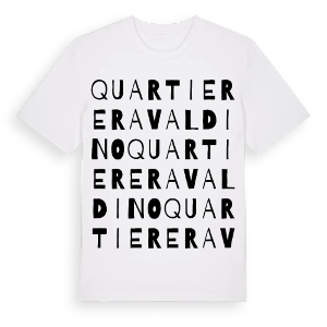 Quartiere Ravaldino ordlek t-shirt – ekologisk bomull t-shirt från Pinshirt