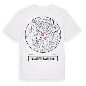 Quartiere Ravaldino t-shirt – ekologisk bomull t-shirt från Pinshirt
