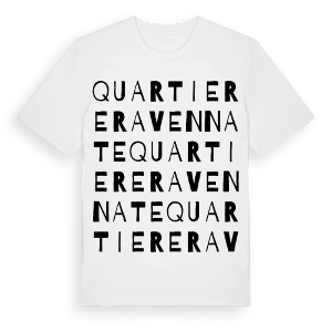 Quartiere Ravennate ordlek t-shirt – ekologisk bomull t-shirt från Pinshirt