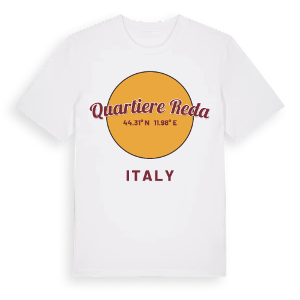 Quartiere Reda cirkel t-shirt – ekologisk bomull t-shirt från Pinshirt