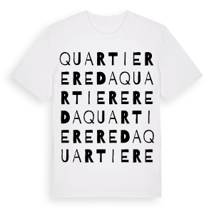 Quartiere Reda ordlek t-shirt – ekologisk bomull t-shirt från Pinshirt