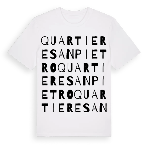 Quartiere San Pietro ordlek t-shirt – ekologisk bomull t-shirt från Pinshirt