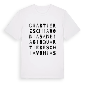 Quartiere Schiavonia San Biagio ordlek t-shirt – ekologisk bomull t-shirt från Pinshirt
