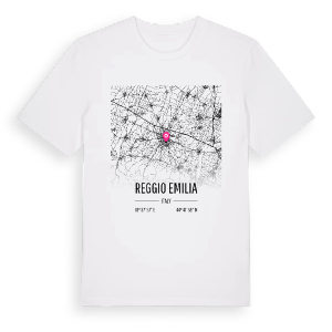 Reggio Emilia karta t-shirt – ekologisk bomull t-shirt från Pinshirt