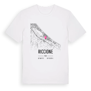 Riccione karta t-shirt – ekologisk bomull t-shirt från Pinshirt