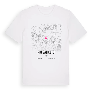 Rio Saliceto karta t-shirt – ekologisk bomull t-shirt från Pinshirt