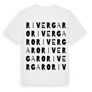 Rivergaro ordlek t-shirt – ekologisk bomull t-shirt från Pinshirt