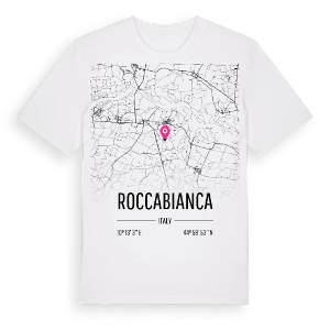 Roccabianca karta t-shirt – ekologisk bomull t-shirt från Pinshirt