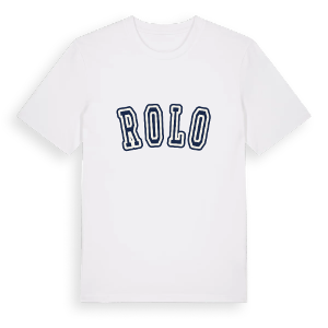 Rolo college t-shirt – ekologisk bomull t-shirt från Pinshirt