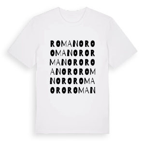 Romanoro ordlek t-shirt – ekologisk bomull t-shirt från Pinshirt