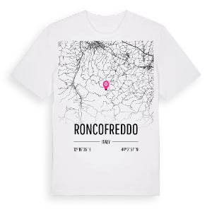 Roncofreddo karta t-shirt – ekologisk bomull t-shirt från Pinshirt