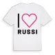 Jag älskar Russi t-shirt stort tryck