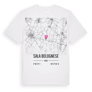 Sala Bolognese karta t-shirt – ekologisk bomull t-shirt från Pinshirt