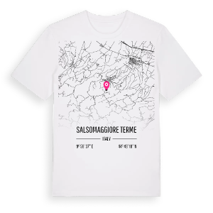 Salsomaggiore Terme karta t-shirt – ekologisk bomull t-shirt från Pinshirt