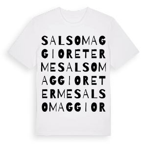Salsomaggiore Terme ordlek t-shirt – ekologisk bomull t-shirt från Pinshirt
