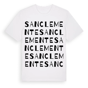 San Clemente ordlek t-shirt – ekologisk bomull t-shirt från Pinshirt