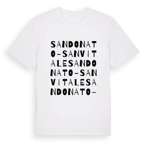 San Donato-San Vitale ordlek t-shirt – ekologisk bomull t-shirt från Pinshirt