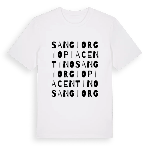 San Giorgio Piacentino ordlek t-shirt – ekologisk bomull t-shirt från Pinshirt
