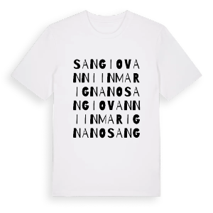 San Giovanni in Marignano ordlek t-shirt – ekologisk bomull t-shirt från Pinshirt