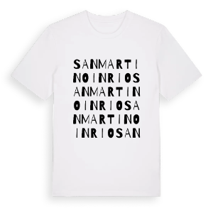 San Martino in Rio ordlek t-shirt – ekologisk bomull t-shirt från Pinshirt