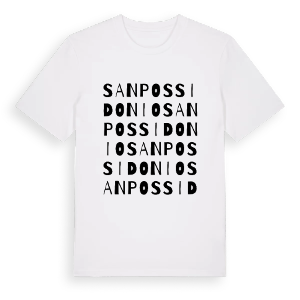 San Possidonio ordlek t-shirt – ekologisk bomull t-shirt från Pinshirt