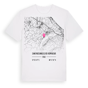 Santarcangelo di Romagna karta t-shirt – ekologisk bomull t-shirt från Pinshirt