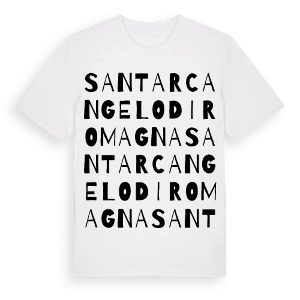 Santarcangelo di Romagna ordlek t-shirt – ekologisk bomull t-shirt från Pinshirt