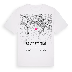 Santo Stefano karta t-shirt – ekologisk bomull t-shirt från Pinshirt