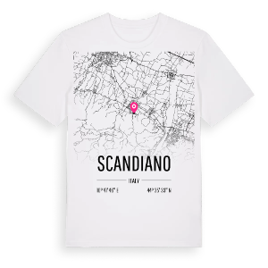 Scandiano karta t-shirt – ekologisk bomull t-shirt från Pinshirt