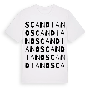 Scandiano ordlek t-shirt – ekologisk bomull t-shirt från Pinshirt