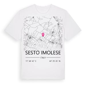 Sesto Imolese karta t-shirt – ekologisk bomull t-shirt från Pinshirt
