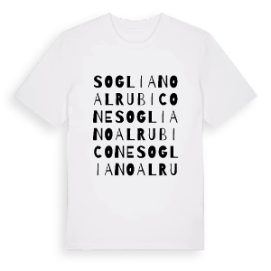 Sogliano al Rubicone ordlek t-shirt – ekologisk bomull t-shirt från Pinshirt