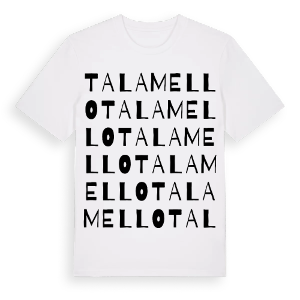 Talamello ordlek t-shirt – ekologisk bomull t-shirt från Pinshirt