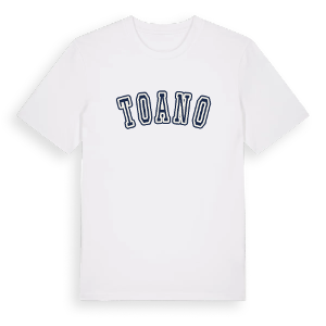 Toano college t-shirt – ekologisk bomull t-shirt från Pinshirt