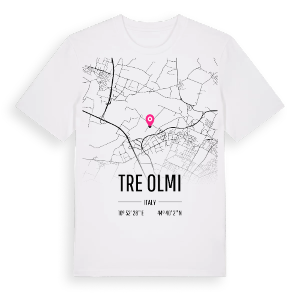 Tre Olmi karta t-shirt – ekologisk bomull t-shirt från Pinshirt