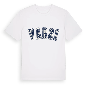 Varsi college t-shirt – ekologisk bomull t-shirt från Pinshirt
