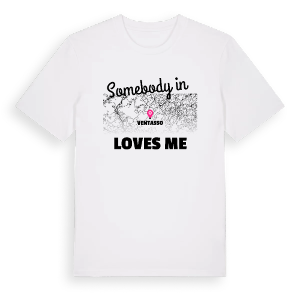 Någon i Ventasso älskar mig t-shirt – ekologisk bomull t-shirt från Pinshirt