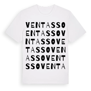 Ventasso ordlek t-shirt – ekologisk bomull t-shirt från Pinshirt