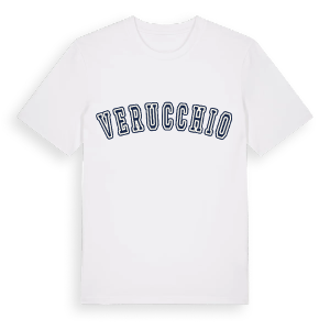 Verucchio college t-shirt – ekologisk bomull t-shirt från Pinshirt